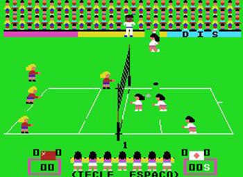 Pantallazo del juego online Attack Four VolleyBall (MSX)