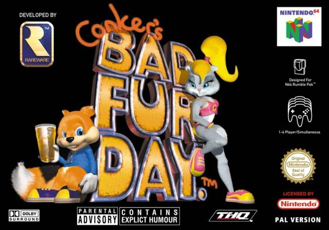 Carátula del juego Conker's Bad Fur Day (N64)