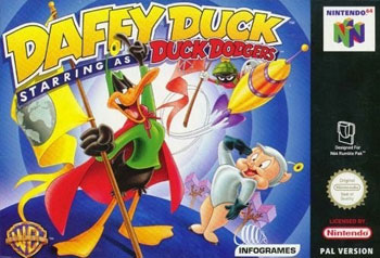 Carátula del juego Daffy Duck Starring As Duck Dodgers (N64)
