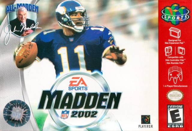 Carátula del juego Madden NFL 2002 (N64)