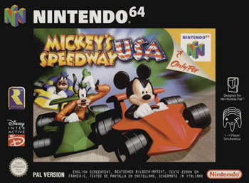 Carátula del juego Mickey's Speedway USA (N64)