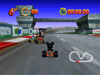 Pantallazo del juego online Mickey's Speedway USA (N64)