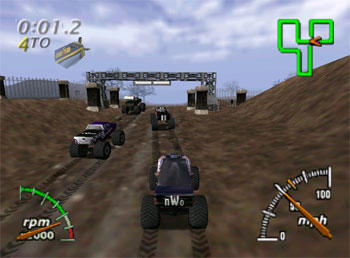Pantallazo del juego online Monster Truck Madness 64 (N64)