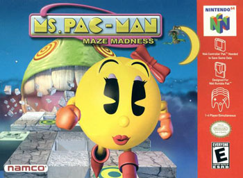 Carátula del juego Ms Pac-Man Maze Madness (N64)