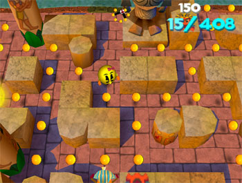 Pantallazo del juego online Ms Pac-Man Maze Madness (N64)