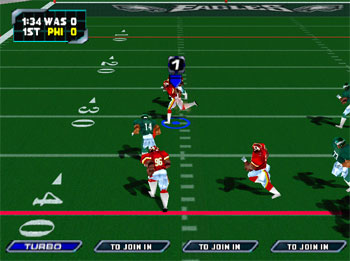 Pantallazo del juego online NFL Blitz 2000 (N64)