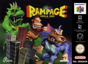 Carátula del juego Rampage World Tour (N64)