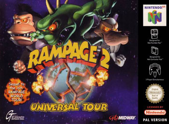 Carátula del juego Rampage 2 Universal Tour (N64)