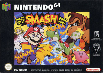 Carátula del juego Super Smash Bros (N64)