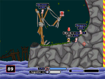 Pantallazo del juego online Worms Armageddon (N64)