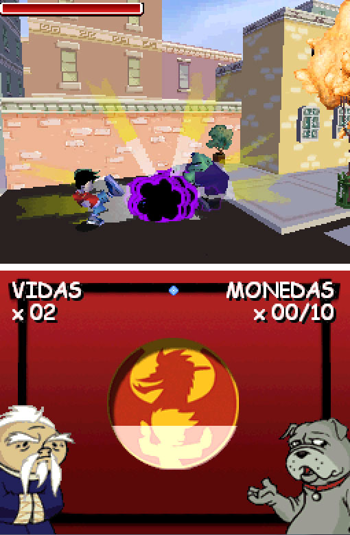 Pantallazo del juego online Disney's American Dragon Jake Long - Attack of the Dark Dragon (NDS)