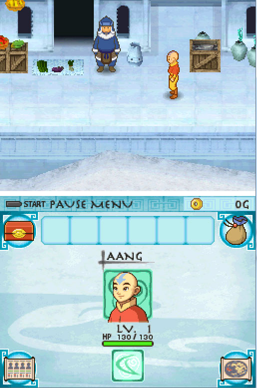 Pantallazo del juego online Avatar The Legend of Aang (NDS)