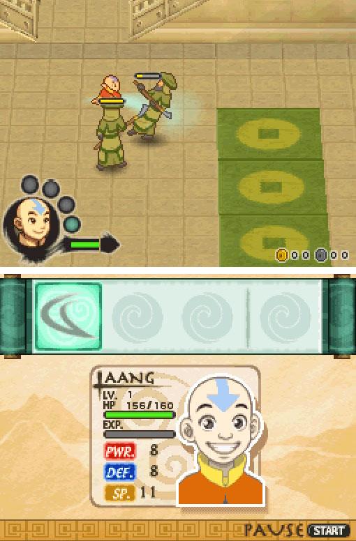 Pantallazo del juego online Avatar  The Last Airbender - The Burning Earth (NDS)