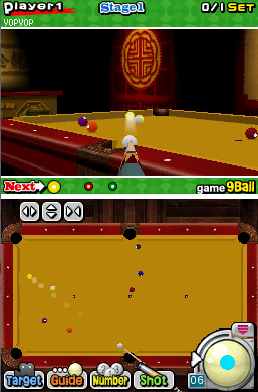 Pantallazo del juego online Billiard Action (NDS)