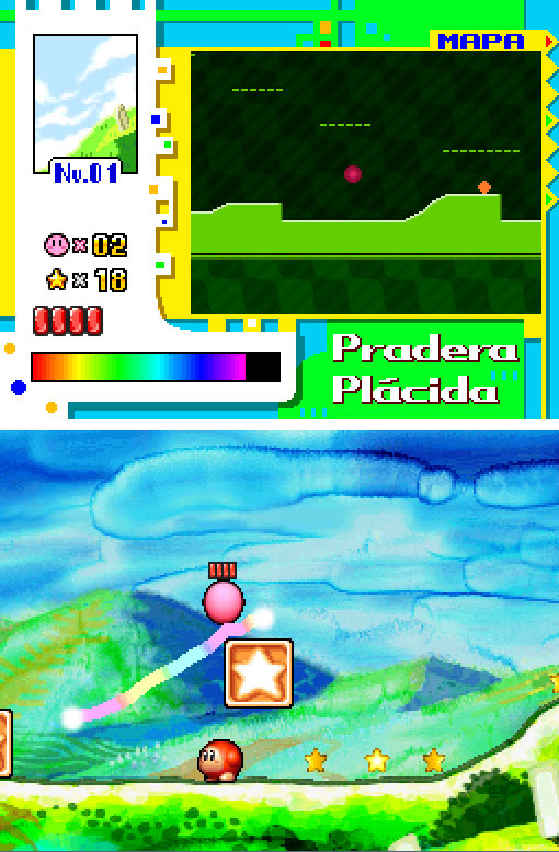 Pantallazo del juego online Kirby Power Paintbrush (NDS)