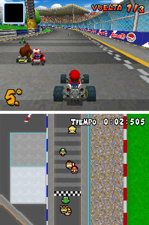 Pantallazo del juego online Mario Kart DS (NDS)