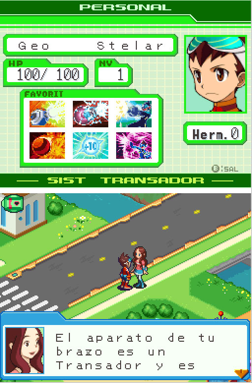 Pantallazo del juego online Mega Man Star Force Dragon (NDS)