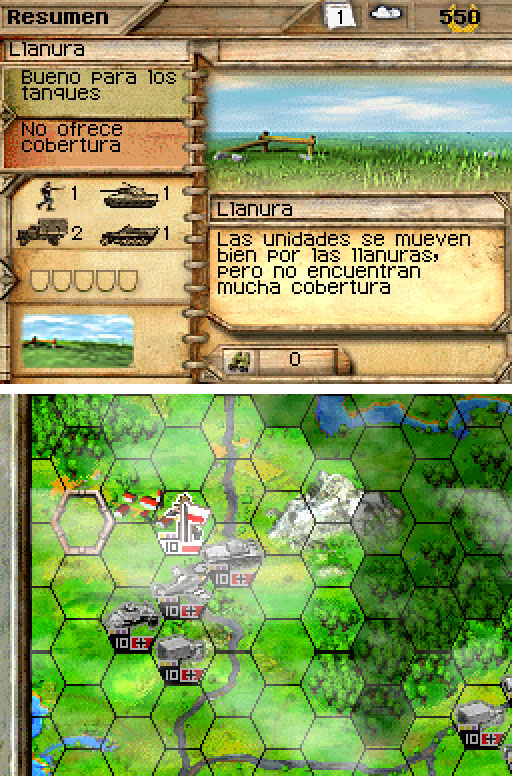 Pantallazo del juego online Panzer Tactics DS (NDS)