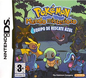 Carátula del juego Pokemon Mundo Misterioso Equipo de Rescate Azul (NDS)