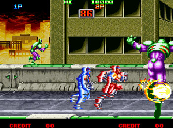 Pantallazo del juego online Eight Man (NeoGeo)