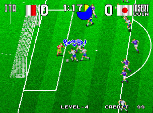 Pantallazo del juego online Tecmo World Soccer 96 (NeoGeo)