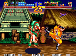 Pantallazo del juego online World Heroes 2 (NeoGeo)