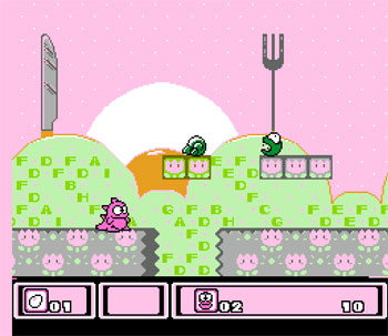 Pantallazo del juego online Asmik-Kun Land (NES)