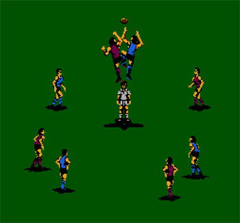 Pantallazo del juego online Aussie Rules Footy (NES)