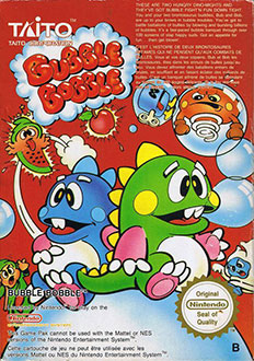 Carátula del juego Bubble Bobble (NES)