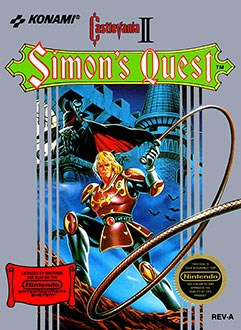 Carátula del juego Castlevania II Simon's Quest (NES)