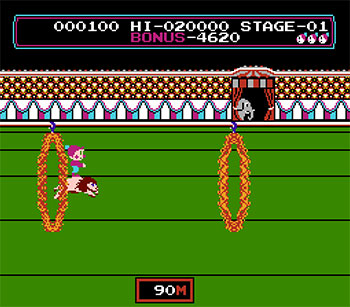 Pantallazo del juego online Circus Charlie (NES)