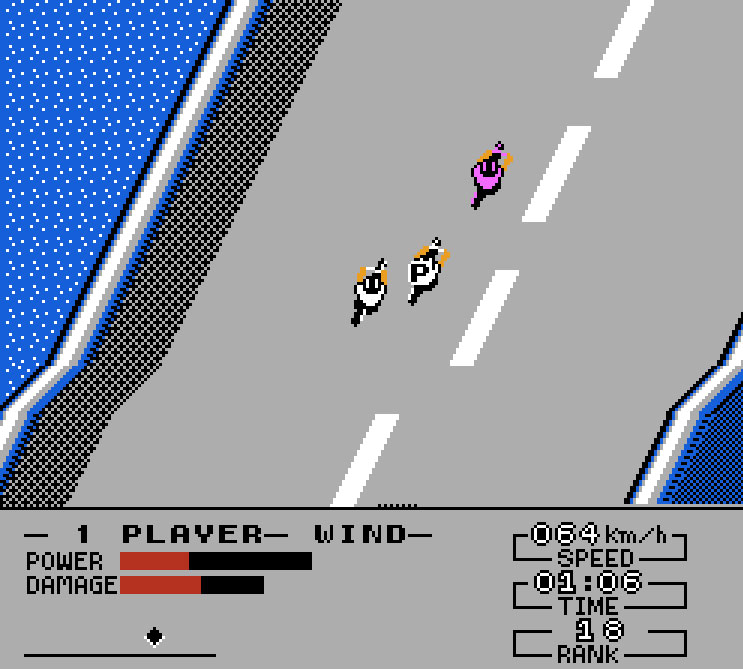 Pantallazo del juego online Cycle Race Road Man (NES)