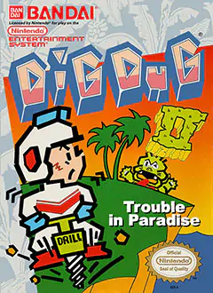 Portada de la descarga de Dig Dug II: Trouble in Paradise