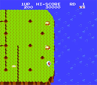 Pantallazo del juego online Dig Dug II Trouble in Paradise (NES)