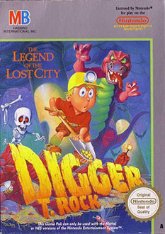 Carátula del juego Digger T. Rock The Legend of the Lost City (NES)