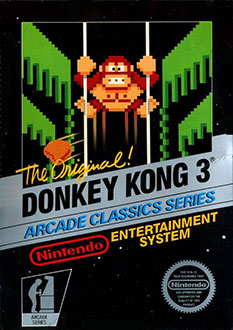Carátula del juego Donkey Kong 3 (NES)