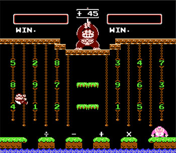 Pantallazo del juego online Donkey Kong Jr. Math (NES)