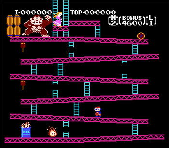 Pantallazo del juego online Donkey Kong (NES)