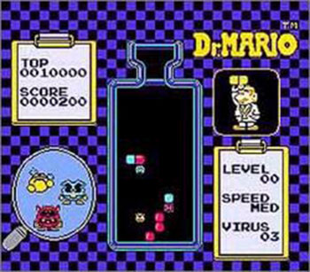 Pantallazo del juego online Dr. Mario (NES)