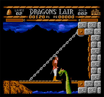 Pantallazo del juego online Dragon's Lair (NES)