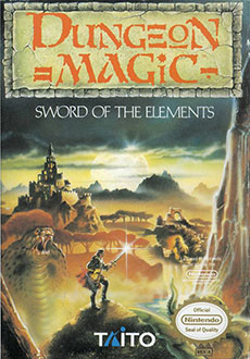 Carátula del juego Dungeon Magic Sword of the Elements (NES)