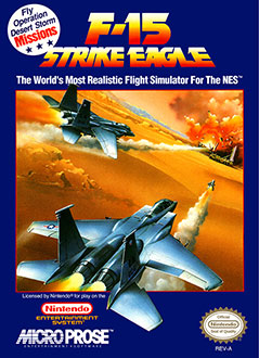 Carátula del juego F-15 Strike Eagle (NES)