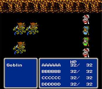 Pantallazo del juego online Final Fantasy III (NES)