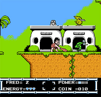 Pantallazo del juego online The Flintstones The Rescue of Dino and Hoppy (NES)