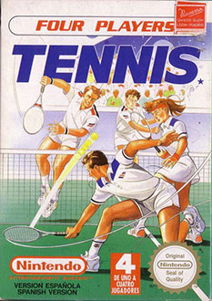 Carátula del juego Four Players Tennis (NES)