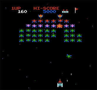 Pantallazo del juego online Galaxian (NES)