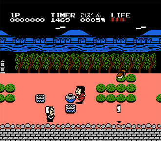 Pantallazo del juego online Ganbare Goemon! Karakuri Douchuu (NES)