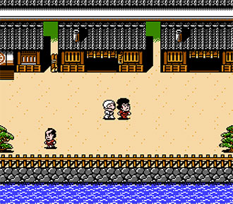 Pantallazo del juego online Ganbare Goemon Gaiden Kieta Ougon Kiseru (NES)