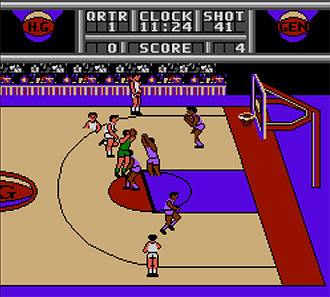 Pantallazo del juego online Harlem Globetrotters (Nes)