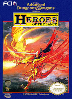 Carátula del juego Advanced Dungeons & Dragons Heroes of the Lance (NES)